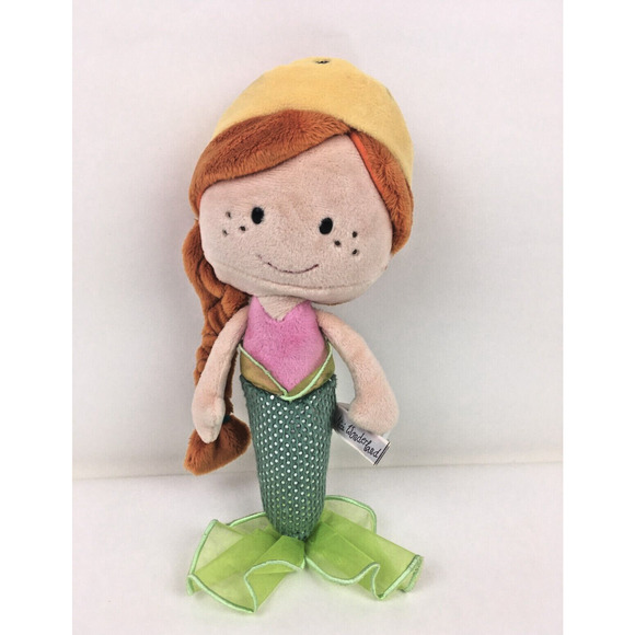 Nici Wonderland Germany Mermaid Plush Soft Rag Doll 12" Stuffed Braided Hair - Picture 1 of 11